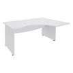 3253310175266-Bureau compact à droite DUAL - L160 cm - Pieds blanc - plateau blanc (Pieds de renfort ou caisson bout de bureau obligat-P_400009043_1-0