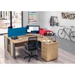 3253310175624-Bureau compact à gauche DUAL - L180 cm - Pieds blanc - plateau imitation Erable (Pieds de renfort ou caisson bout de bureau obligat-P_400009109_3-1