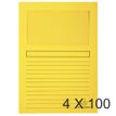 3130632501099-Exacompta Forever - 4 Paquets de 100 Chemises à fenêtre - 120 gr - jaune-P_400010805_1-0