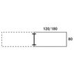 0404000121428-Bureau simple IRIS - L160 cm - Plan suivant - Pieds blanc - plateau imitation Erable-P_400012142_2-1