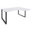 0404000123149-Bureau compact LOFTER - L160 cm - Retour à droite - Plateau Blanc - pied Carbone - (pied de renfort obligat-P_400012314_1-0