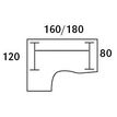 0404000123309-Bureau compact LOFTER - L160 cm - Retour à gauche - Plateau imitation Merisier - pied Carbone - (pied de renfort obligat-P_400012330_2-1
