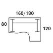0404000123422-Bureau compact LOFTER - L180 cm - Retour à droite - Plateau imitation Merisier - pied Carbone - (pied de renfort obligat-P_400012342_2-1
