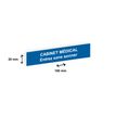 0404000135296-Plaque boîte à lettres personnalisée avec votre texte - 100 x 20 mm - bleue - adhésiv