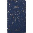 Agenda de poche Céleste - 1 semaine sur 2 pages - 9,5 x 17 cm - bleu marine/or - Oberthur