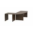 3617350001013-Bureau manager MOKA - avec angle et retour - L260 x P177 cm - plateau arqué - imitation noyer brun--0