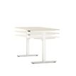 3617350004151-Table de réunion assis/debout AXEL - réglage électrique - L200 x P100 cm - plateau blanc - pieds noi--1