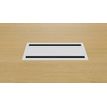 Trappe centrale pour table de réunion ARIAL - 31,6 x 14,8 cm - double accès - blanc
