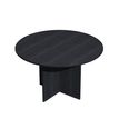 7331910004806-Table de réunion Trend - ronde - diam 120 - imitation chêne frêne noir--0