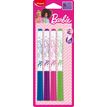 3154147413012-Maped Licence Barbie - 4 Feutres effaçables à sec pour ardoise blanche, - couleurs assorties--0