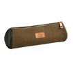 3173749246224-Trousse Velvet ronde velours - 1 compartiment - kaki - Carpentras-P_405114190_1-0