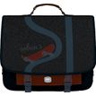 3662498003573-Cartable Ooban's Skate - 35 cm - 2 compartiments - gris chiné/bleu - Oberthur-P_405114302_6-5