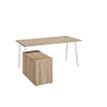 Bureau manager MAMBO avec retour gauche - 160 cm - Chêne Sonoma/blanc
