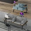 3253310177505-Tablette de liaison ou d'extension ILO - L67xP67 cm - Pieds blanc - structure chêne clair-P_405134623_5-4