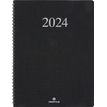 Agenda Galway - 1 semaine sur 2 pages - 22 x 28 cm - noir - Oberthur