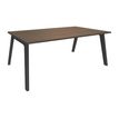 Bureau STEELY Manager - L180 x P100 x H72,5 cm - plateau imitation noyer - pieds carbone