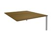 3253310520530-Bureau Bench IRIS - L140 cm - Plan suivant - Pieds aluminium - plateau imitation noyer-P_405152193_1-0