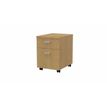 3617350000962-Caisson mobile MOKA - 2 tiroirs - L42 x P55,5 x H58,7 cm - imitation chêne clair - poign