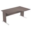 7331920000911-Bureau compact Trend - L160 cm - retour à droite - pieds bois - plateau imitation frêne toscan - (pied de renfort obligat-P_405165631_1-0