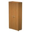 7331920002250-Bibliothèque haute Trend - L80xP35xH180 cm - 2 portes en mélaminé avec serrure - imitat-P_405165835_1-0