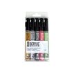 3167862055061-Pebeo Acrylic - Pack de 5 marqueurs - pointe ronde - rouge, or, argent, vert, blanc-P_405177380_1-0