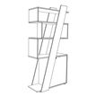 3253310544550-Bibliothèque KHEOPS  - porte à droite - structure carbone - finition imitation noyer-P_405224008_2-1