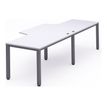 Rocada Executive - bureau double - L360 cm - plateau blanc - pied anthracite