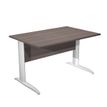 0404052255508-Bureau droit Trend - L140 - Pieds métals - plateau imitation frêne toscan - pied blanc-P_405225550_1-0