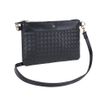 3664447203935-Oberthur Lisbonne - Sac Bandoulière Noir – Élégant en Mix-Matière Tressé/Lisse, Poche Avant Ai-P_405246755_7-5