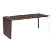 3483600647344-Bureau - XENON - Chêne - L 190 cm - pieds panneaux/métal réversible-Angle gauche-0