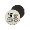 3700572722184-Kiub Bug Art - Magnet rond en verre - Chat sur vélo-Avant-0