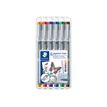4007817036747-STAEDTLER pigment liner - Pack de 6 Feutres fins - 0.3 mm - couleurs assorties-Avant-0