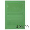 3130632501037-Exacompta Forever - 4 Paquets de 100 Chemises à fenêtre - 120 gr - vert vif--0