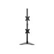 0043859728060-Fellowes Professional Series Free-standing Dual Stacking Monitor Arm - Pied - pour 2 moniteurs - acier - noir - Taille d'-P_604650_2-0