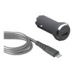 3571211389774-BigBen Force Power - chargeur allume-cigare pour smartphone - 1 USB + 1 câble pour iphone/-Angle gauche-0