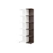 Bibliothèque XENON - L75 x H188 x P36 - Blanc/chêne royal (côtés de finition non compris)