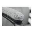 850009447265-Fauteuil de bureau ENZO - accoudoirs fixes - appuie-tête intégré - gris clair-Gros plan-9