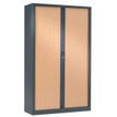 3219099329863-Armoire métal démontable Class 900 - 180 x 90 x 43 cm - anthracite/imitation hêtre-P_79136256_1-0