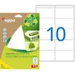 Apli Agipa - Etui A5 - 140 Étiquettes 100% recyclées blanches multi-usages - 38,5 x 65 mm - coins arrondis - réf 101249