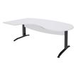 2012348121499-Bureau compact manager retour à gauche IDRA - 200 cm - Pied anthracite - Blanc perle (Pieds de renfort obligato-P_79376871_1-0