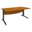 2012348122984-Bureau droit IDRA - L140 cm - Pieds anthracite - plateau imitation Merisier-P_79377020_1-0