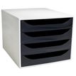 9002493423312-Exacompta Ecobox - Module de classement 4 tiroirs - gris/noir--0