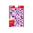 8410782135272-Apli - 6 feuilles gommettes carrées - rose/violet-P_79405813_1-0