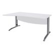 3253310150485-Bureau droit IDRA - Vague à gauche - L140 cm - Pieds alu - plateau Blanc-P_79408677_1-0