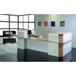 3253310151208-Banque d'accueil LUMINA - sans réhausse - L100 x H75 x P80 cm - Finition chêne clair/blan-P_79408749_2-1