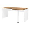 3483600722218-Bureau compact 90° à droite YES ! - 160 cm - Pieds panneaux fixes - Merisier-P_79409735_1-0