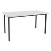 3253310154728-Table de réunion Rectangulaire - 140 x 70 cm - Pieds carrés anthracite - blanc perle-P_79419840_1-0