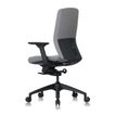 3700339882540-Fauteuil de bureau - CHARLIE - coque noire et tissu gris - accoudoirs réglables-P_79428544_3-2