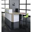 3253310161337-Banque d'accueil en ange 90° LUMINA - avec réhausse - L80 x H115 x P80 cm - Bande translucide Anis-P_79432149_2-1