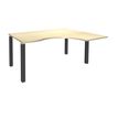 3253310164376-Bureau compact EXPRIM - L180 cm - Retour droite - Plateau imitation Erable - Pieds carbone (Pieds de renfort obligato-P_79432318_1-0